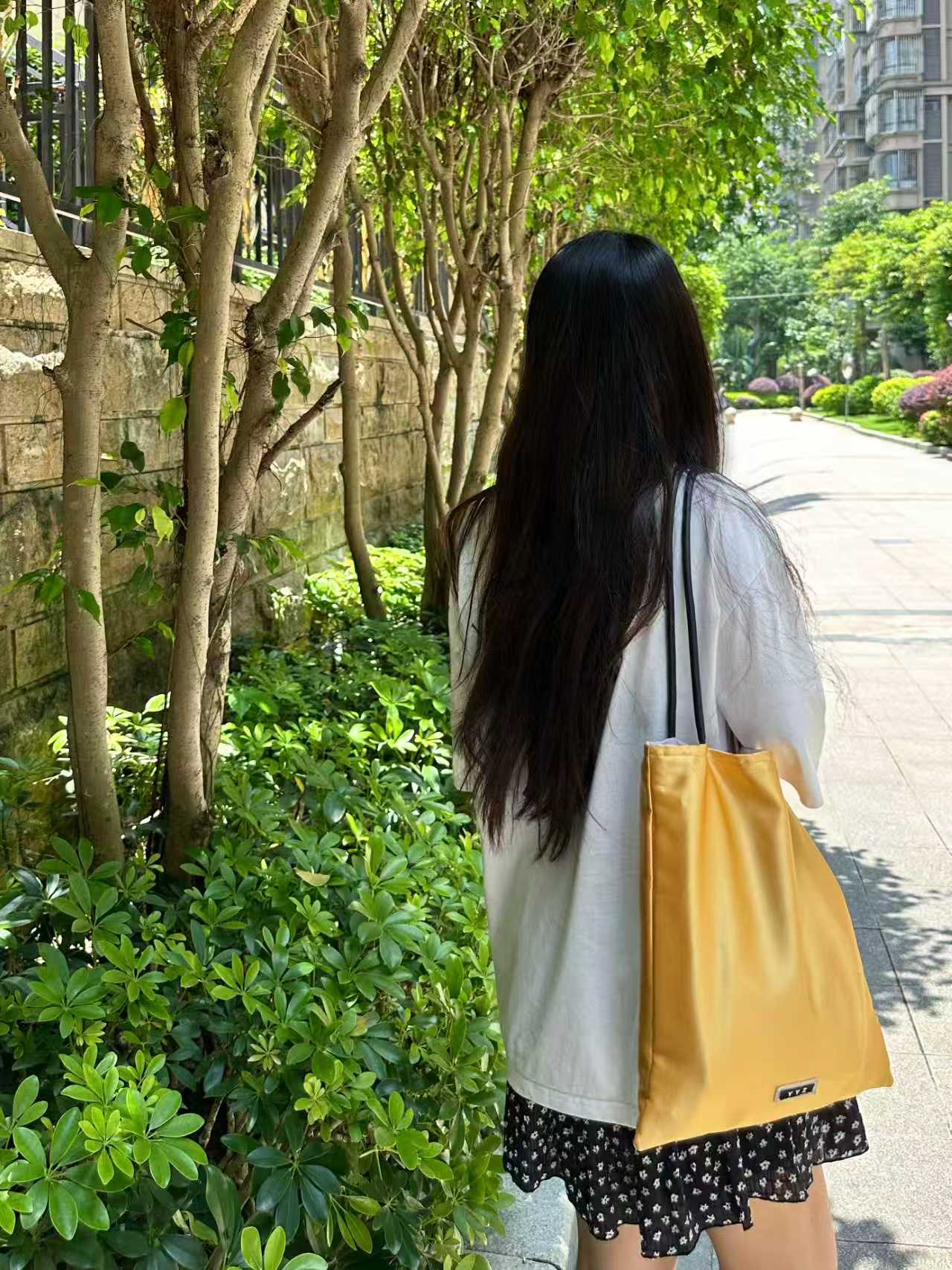 Luminous Satin Tote Liquid Gold