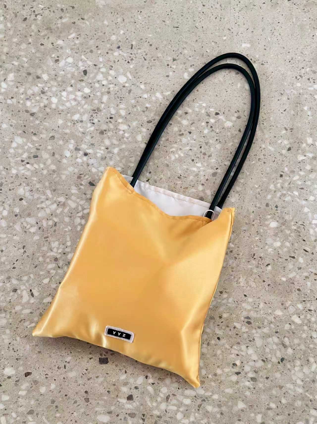 Luminous Satin Tote Liquid Gold