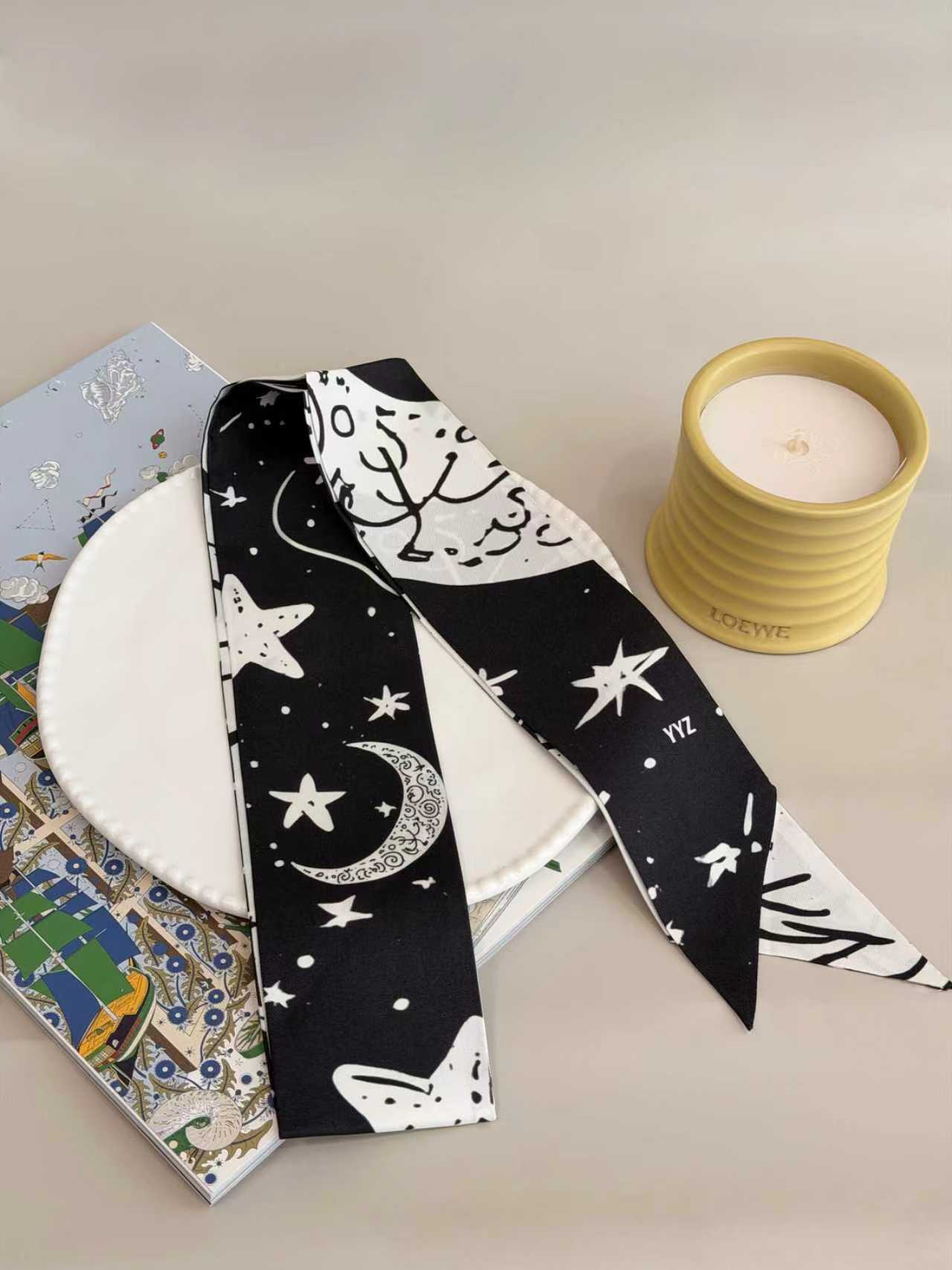 Celestial Myth Silk Twilly - 100% Mulberry Silk｜Richie Richie YYZ Original Design
