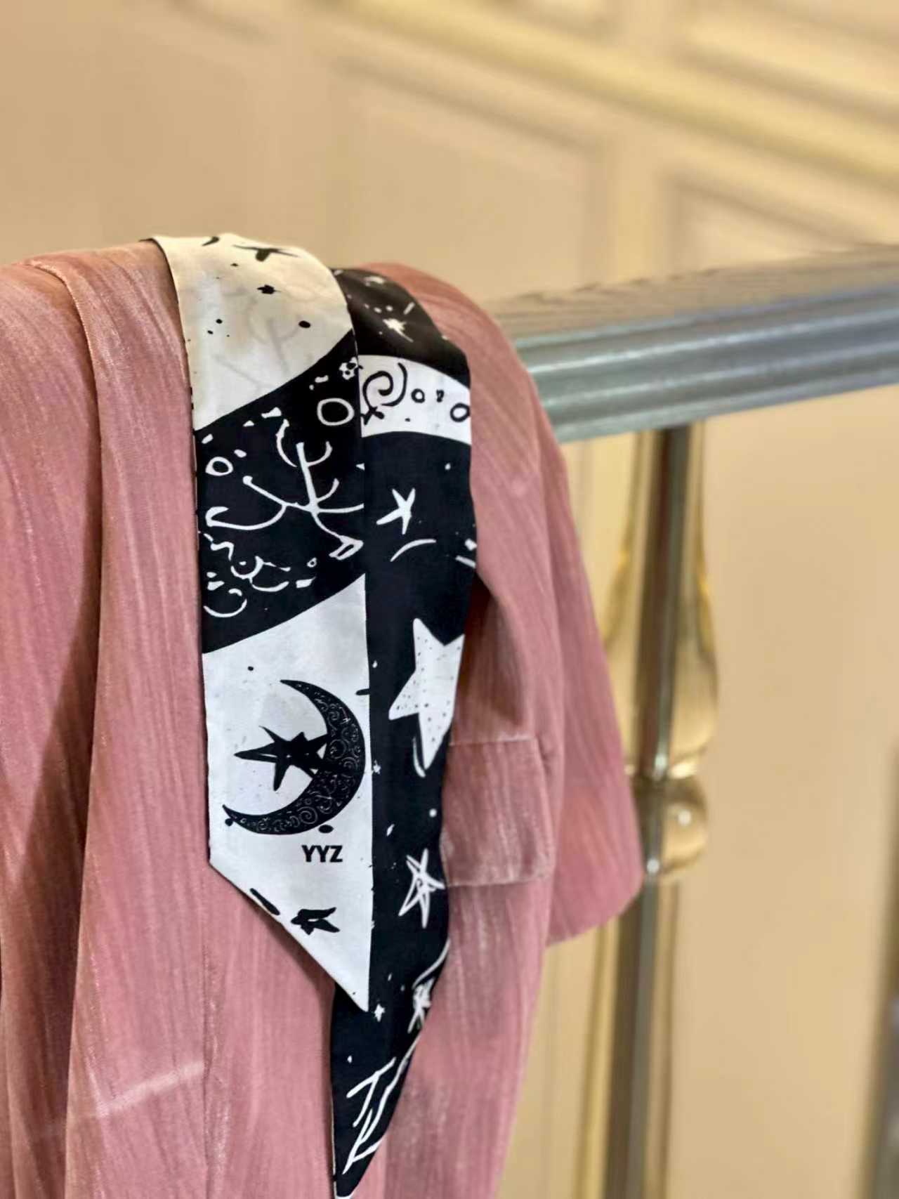 Celestial Myth Silk Twilly - 100% Mulberry Silk｜Richie Richie YYZ Original Design