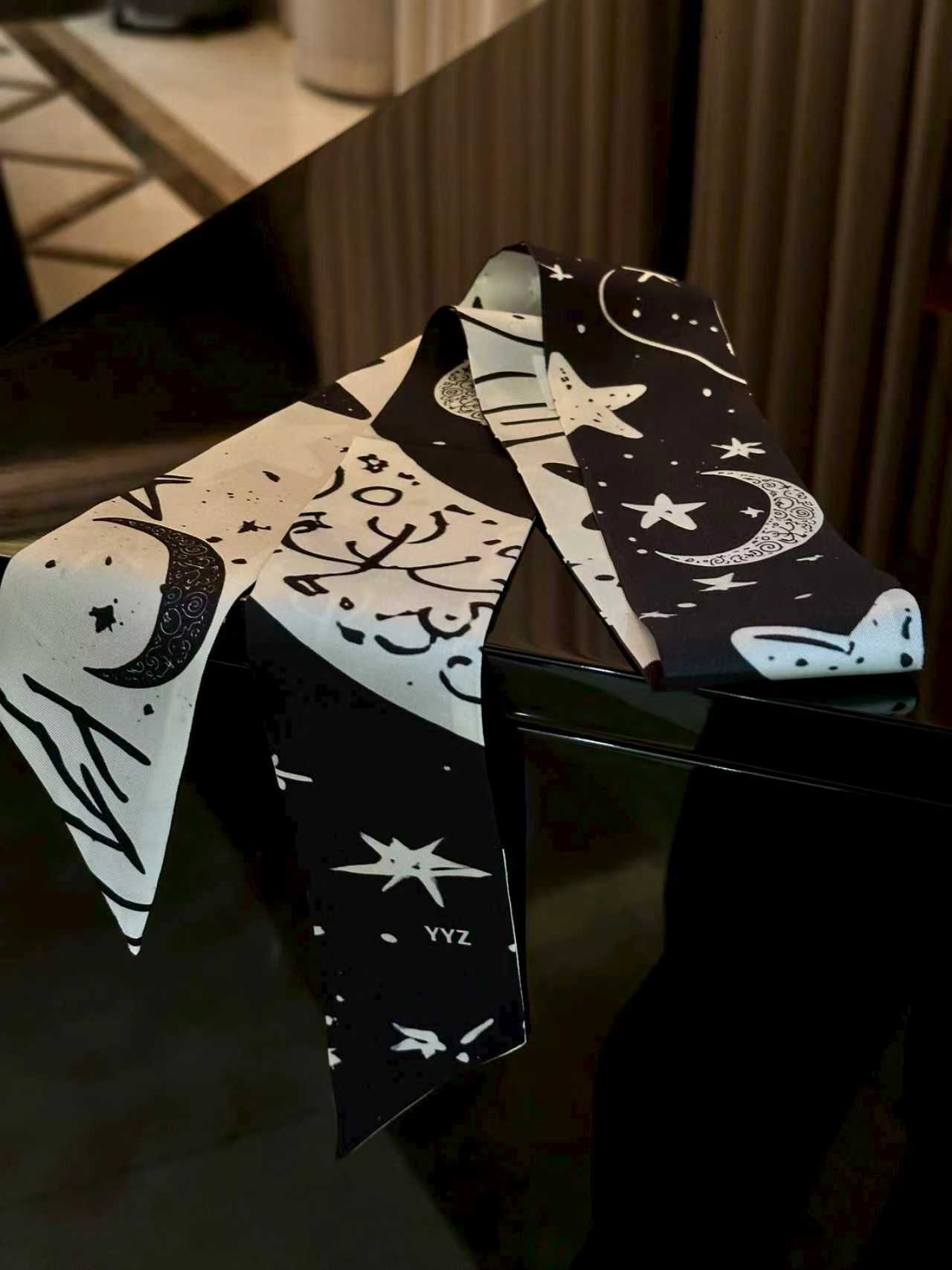 Celestial Myth Silk Twilly - 100% Mulberry Silk｜Richie Richie YYZ Original Design